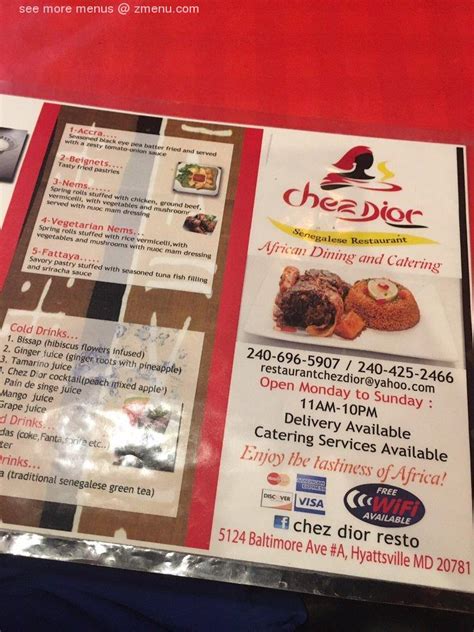 Order Chez Dior (Hyattsville) Menu Delivery【Menu & Prices